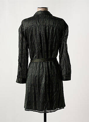 Robe courte coupe fluide manches longues vert FREEMAN T.PORTER femme