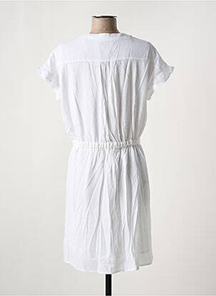 Robe mi-longue manches courtes manches courtes blanc LE TEMPS DES CERISES femme