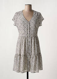 Robe courte manches courtes manches courtes beige LE TEMPS DES CERISES femme