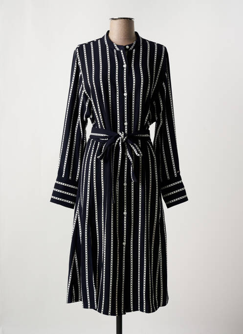 Robe mi-longue coupe fluide manches longues noir TOMMY HILFIGER femme
