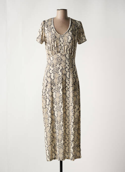 Robe longue beige LE TEMPS DES CERISES pour femme