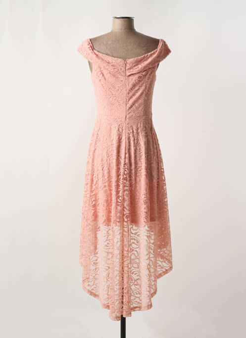 Robe mi-longue rose H.R HOMRAIN pour femme