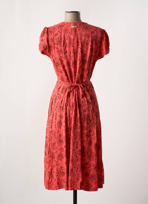 Robe mi-longue rouge RAGWEAR pour femme