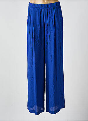 Pantalon large tissage crêpe taille normale bleu IMPERIAL femme