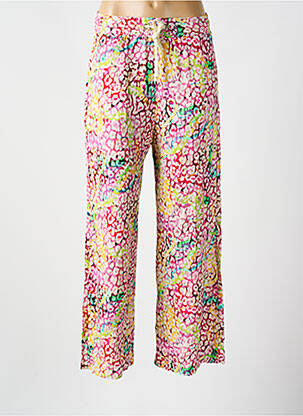 Pantalon large tissage popeline taille normale rose PLEASE femme