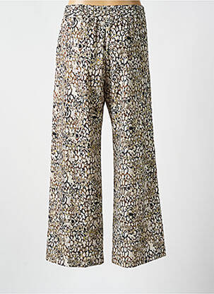 Pantalon large tissage popeline taille normale beige PLEASE femme