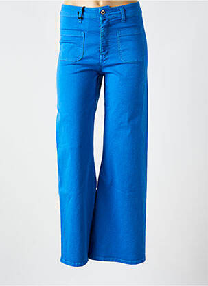 Jean coupe flare stretch taille haute bleu PLEASE femme
