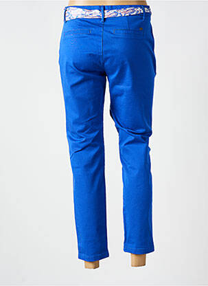 Pantalon chino tissage popeline taille normale bleu FREEMAN T.PORTER femme