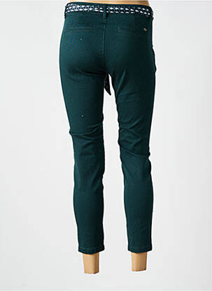 Pantalon chino tissage popeline taille normale vert FREEMAN T.PORTER femme