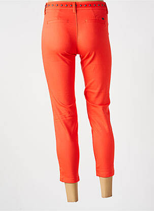 Pantalon chino tissage popeline taille normale orange FREEMAN T.PORTER femme