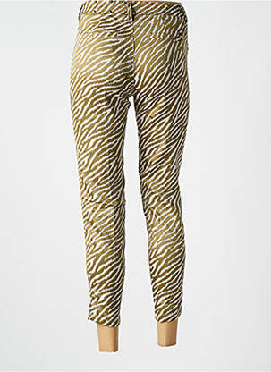 Pantalon chino fermeture zippée sous rabat boutonné taille normale vert FREEMAN T.PORTER femme