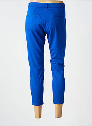 Pantalon chino fermeture zippée sous rabat boutonné taille normale bleu IMPERIAL femme