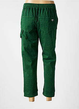 Pantalon 7/8 stretch taille normale vert PLEASE femme