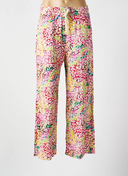 Pantalon large tissage popeline taille normale rose PLEASE femme