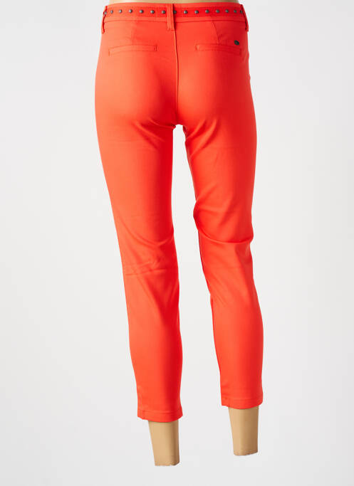 Pantalon chino tissage popeline taille normale orange FREEMAN T.PORTER femme