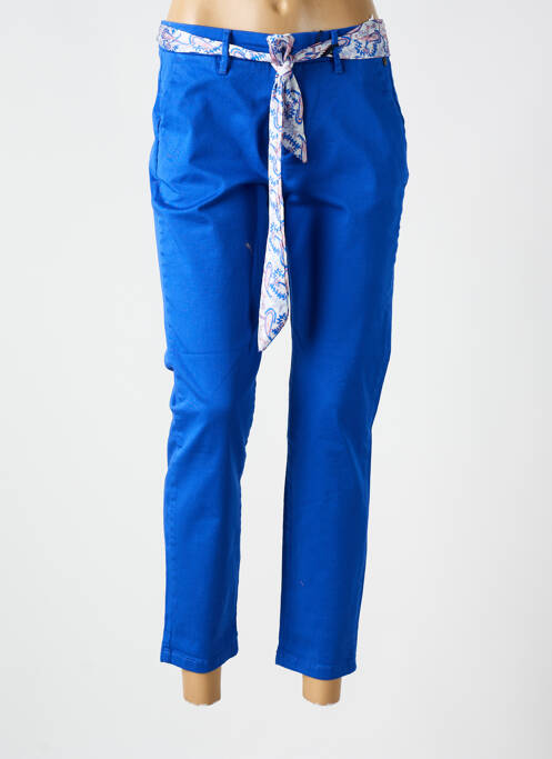 Pantalon chino bleu FREEMAN T.PORTER pour femme