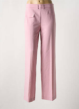 Pantalon droit tissage crêpe taille normale rose IMPERIAL femme