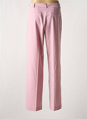 Pantalon droit tissage crêpe taille normale rose IMPERIAL femme