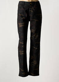 Jeans coupe droite stretch taille normale marron FREEMAN T.PORTER femme