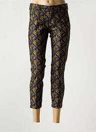 Pantalon 7/8 stretch taille normale jaune FREEMAN T.PORTER femme