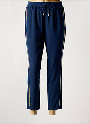 Pantalon droit tissage crêpe taille normale bleu LIU JO femme