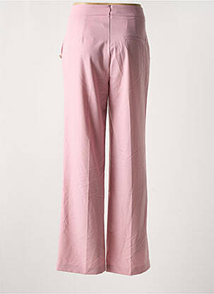 Pantalon droit tissage popeline taille normale rose IMPERIAL femme