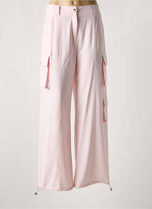 Pantalon large fermeture zippée sous rabat boutonné taille normale rose LIU JO femme