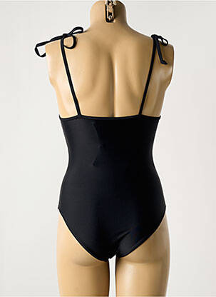 Maillot de bain 1 pièce effet matière satinée haut soutien-gorge avec mousse de rembourrage amovible noir LES TROPEZIENNES PAR M.BELARBI femme