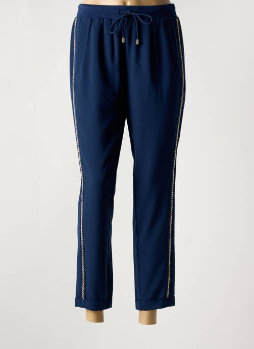 Pantalon droit taille élastique taille normale bleu LIU JO femme