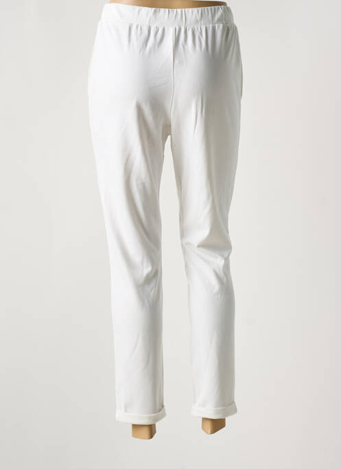 Pantalon droit taille élastique taille normale blanc LIU JO femme