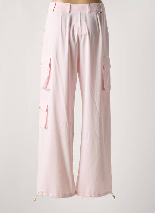 Pantalon large fermeture zippée sous rabat boutonné taille normale rose LIU JO femme