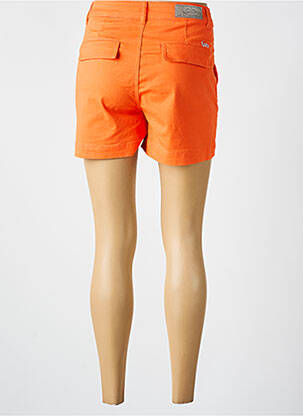 Short fermeture zippée sous rabat boutonné orange LPB femme