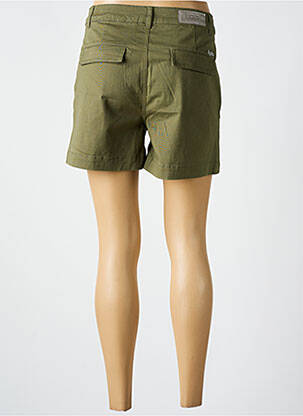 Short fermeture zippée sous rabat boutonné vert LPB femme
