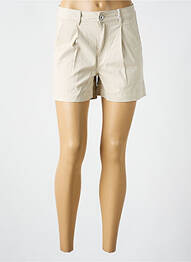 Short fermeture zippée sous rabat boutonné beige LPB femme