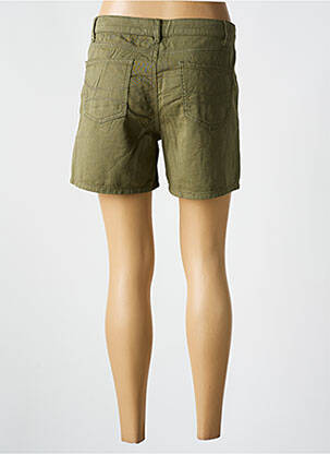 Short fermeture zippée sous rabat boutonné vert LPB femme