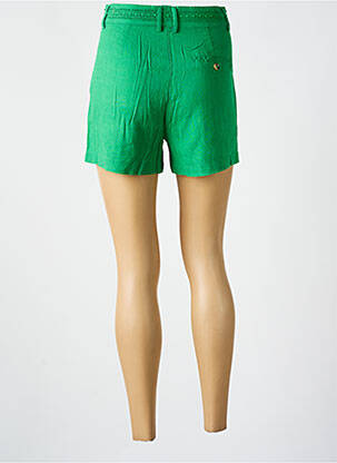 Short fermeture zippée sous rabat boutonné vert FREEMAN T.PORTER femme