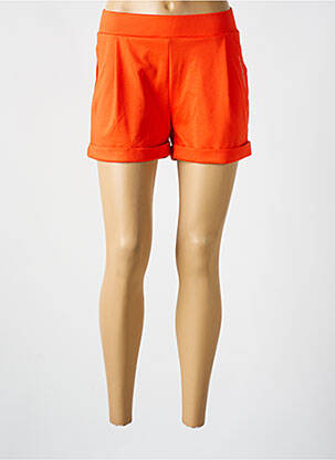Short coupe droite orange LPB femme