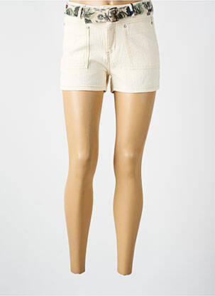 Short fermeture zippée sous rabat boutonné beige FREEMAN T.PORTER femme