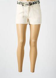 Short fermeture zippée sous rabat boutonné beige FREEMAN T.PORTER femme
