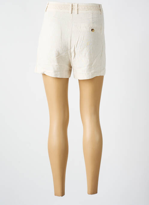 Short fermeture zippée sous rabat boutonné beige FREEMAN T.PORTER femme