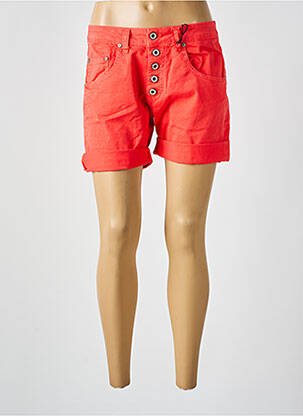 Short poches orange PLEASE femme