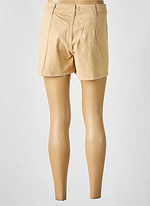 Short fermeture zippée sous rabat boutonné beige PLEASE femme