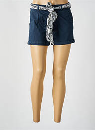 Short fermeture zippée sous rabat boutonné bleu LE TEMPS DES CERISES femme