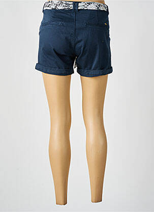 Short fermeture zippée sous rabat boutonné bleu LE TEMPS DES CERISES femme