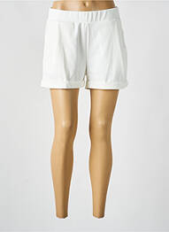 Short coupe droite blanc LPB femme