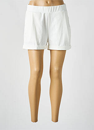 Short coupe droite blanc LPB femme