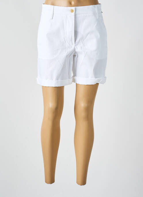 Short fermeture zippée sous rabat boutonné blanc TOMMY HILFIGER femme