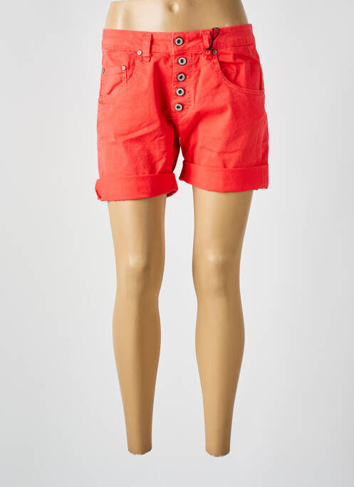 Short poches orange PLEASE femme