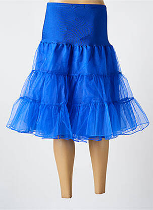 Jupe mi-longue taille haute bleu FOREVER FIFTIES femme