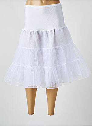 Jupe mi-longue taille haute blanc FOREVER FIFTIES femme